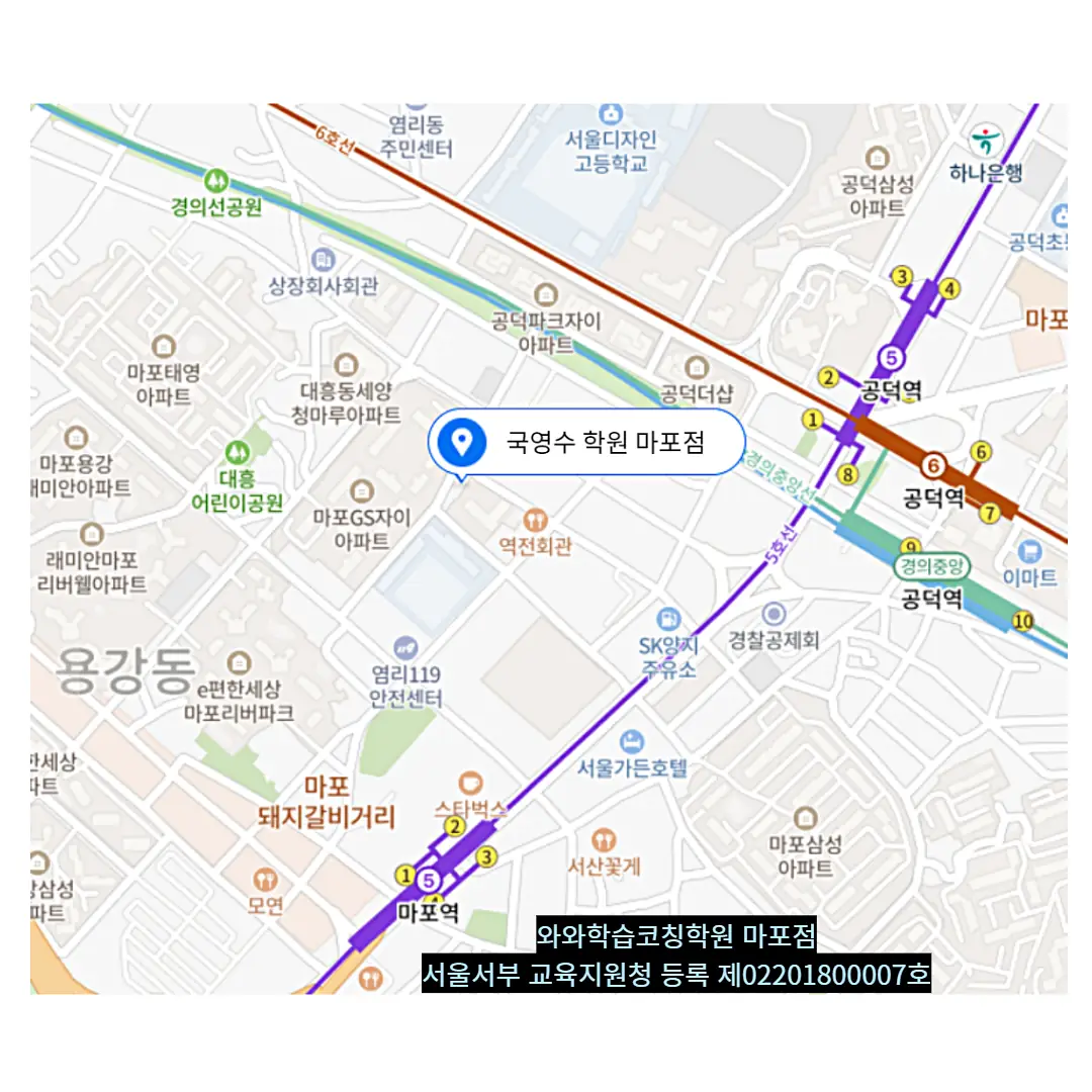 신수동 학원 에듀베스트 오시는 길